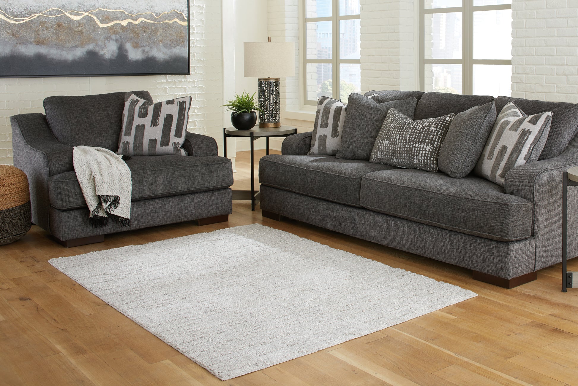 Orange Furniture Outlet - Ashley Furniture - Ivygail Rug - 5' x 7' Rug / Gray - R404512