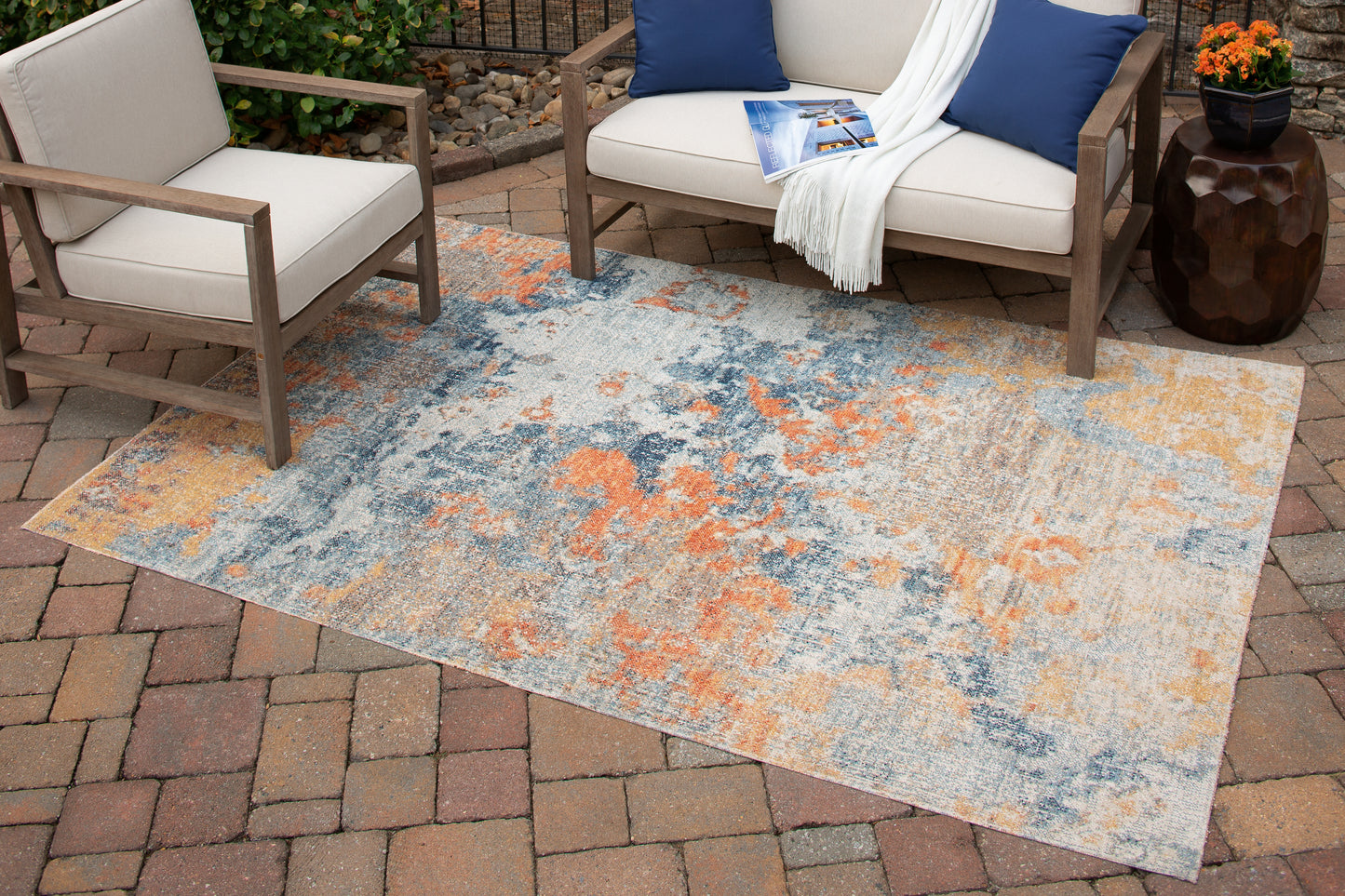 Orange Furniture Outlet - Ashley Furniture - Wraylen Rug - 5'3" x 7' Rug / Multi - R405052