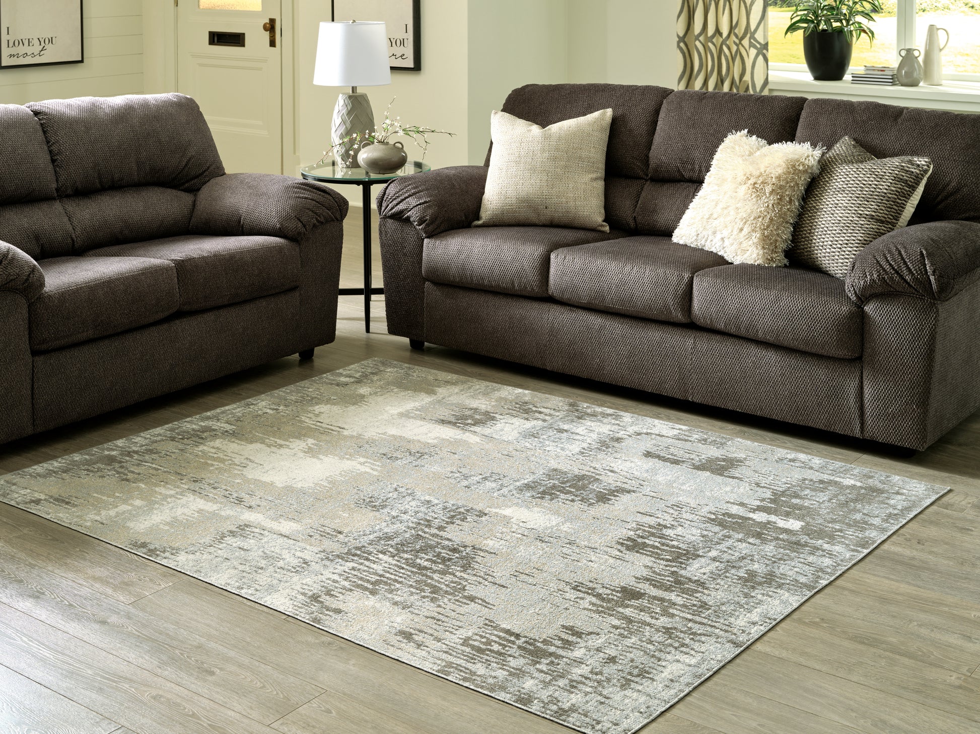 Orange Furniture Outlet - Ashley Furniture - Arriston Rug - 5'3" x 7' Washable Rug / Multi - R405562