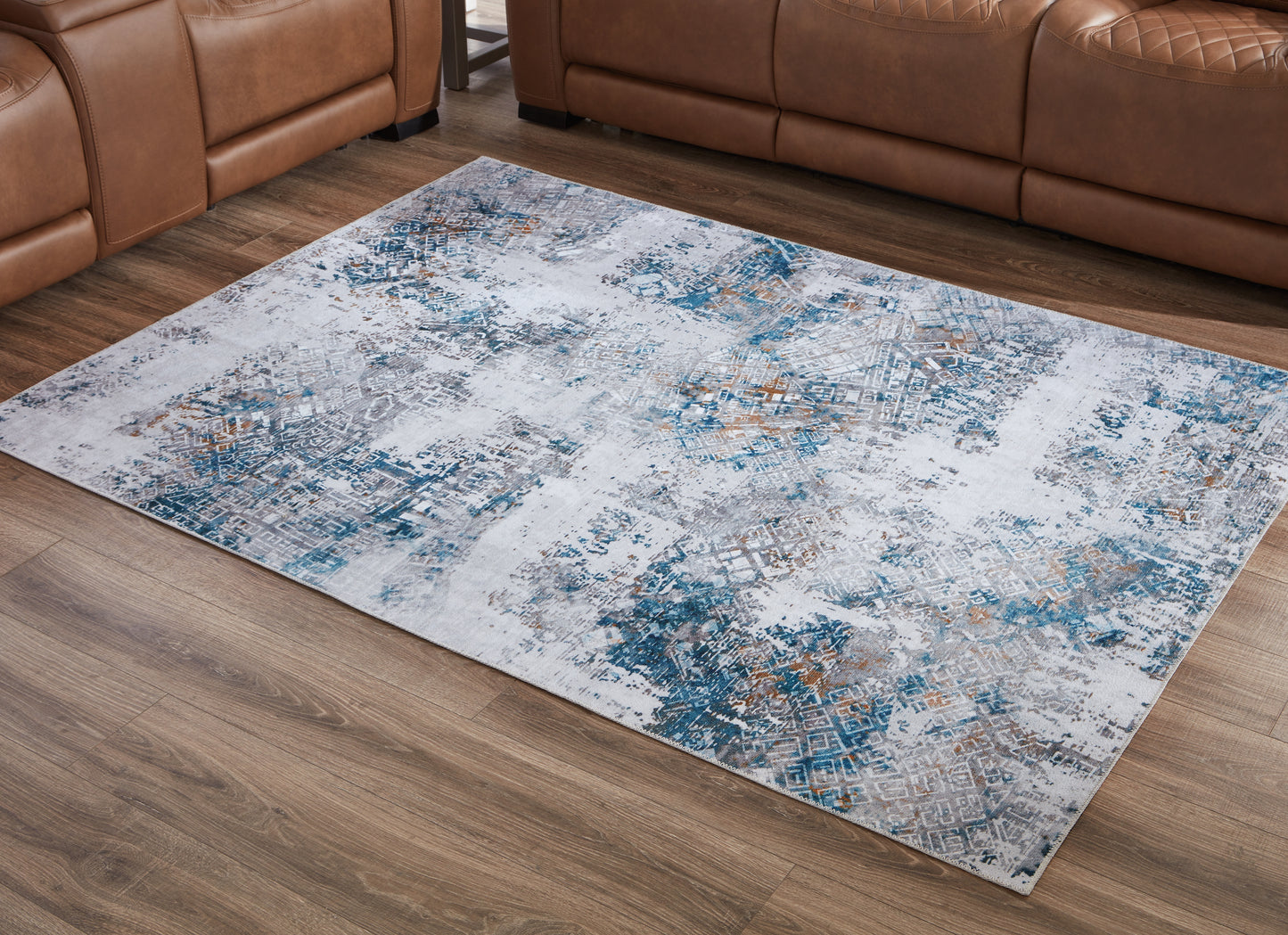 Orange Furniture Outlet - Ashley Furniture - Garyard Rug - 5' x 7' Washable Rug / Multi - R405772