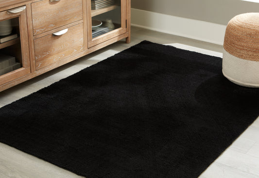 Orange Furniture Outlet - Ashley Furniture - Anaben Rug - 5' x 7' Washable Rug / Black - R406312