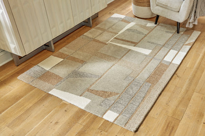 Orange Furniture Outlet - Ashley Furniture - Abbotton Rug - 8' x 10' Rug / Taupe/Gray/Caramel - R406331