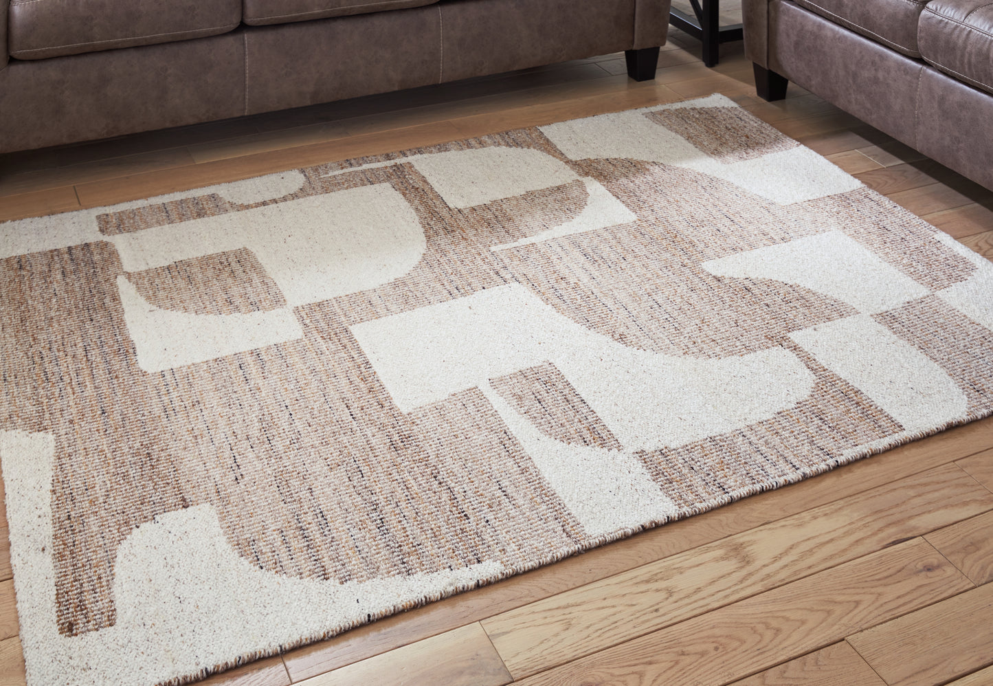 Orange Furniture Outlet - Ashley Furniture - Brynnfield Rug - 5' x 7' Rug / Beige/Brown - R406372