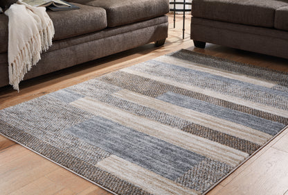 Orange Furniture Outlet - Ashley Furniture - Sethburn Rug - 8' x 10' Rug / Cream/Brown/Gray - R406591