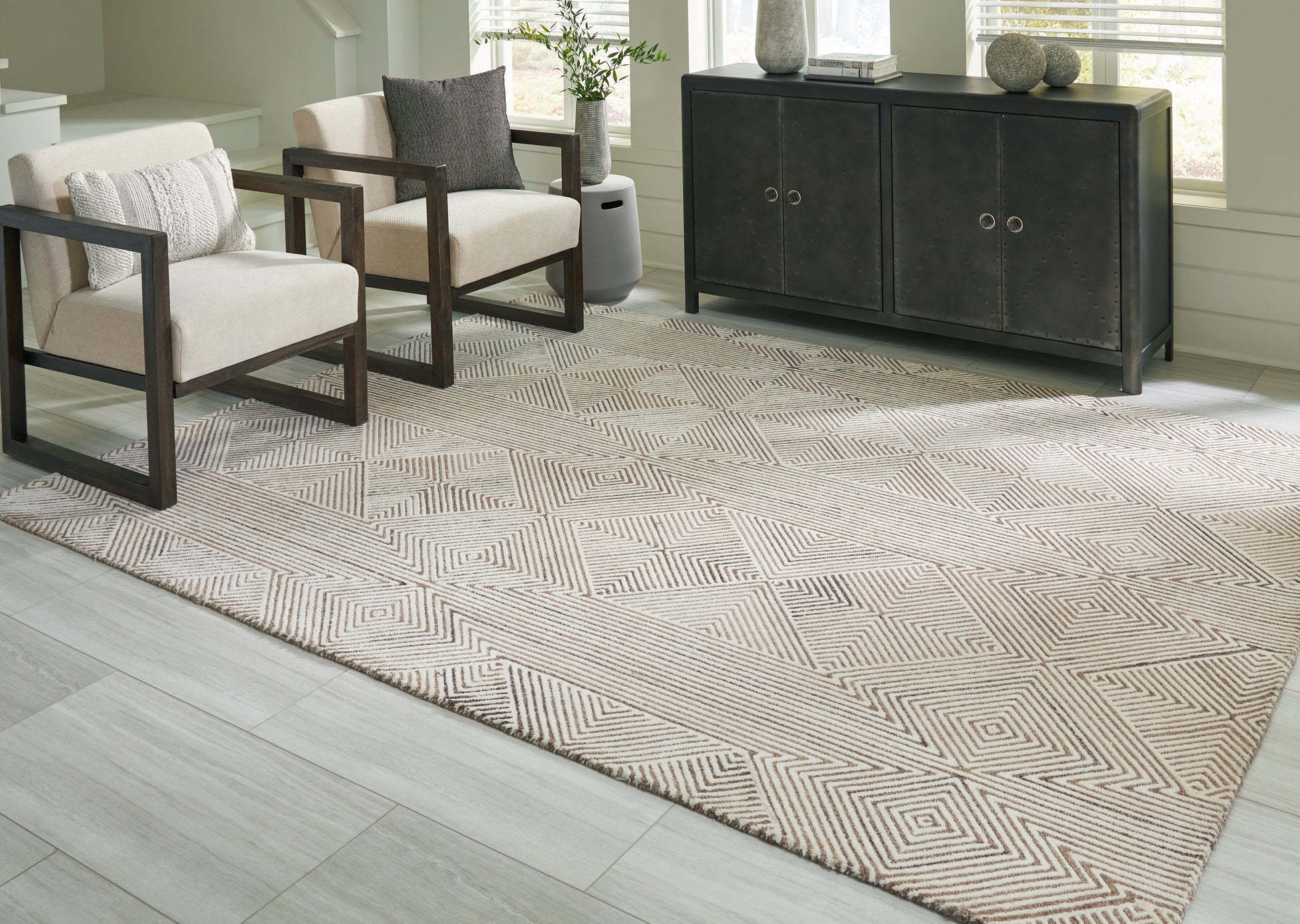 Orange Furniture Outlet - Ashley Furniture - Jadott Rug - 8' x 10' Rug / Beige/Brown - R406801
