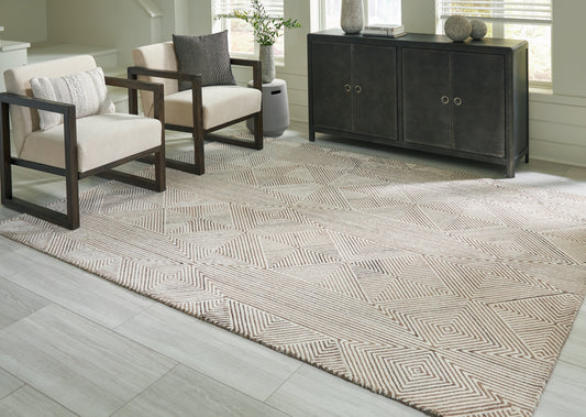 Orange Furniture Outlet - Ashley Furniture - Jadott Rug - 8' x 10' Rug / Beige/Brown - R406801