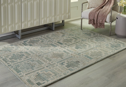 Orange Furniture Outlet - Ashley Furniture - Jossland Rug - 8' x 10' Rug / Green/Ivory - R406911
