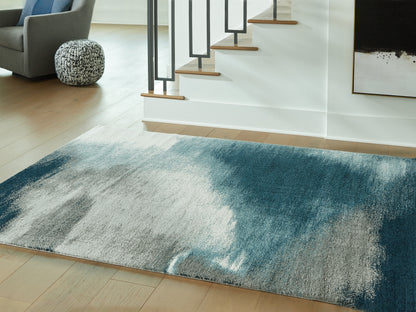 Orange Furniture Outlet - Ashley Furniture - Brentward Rug - 8' x 10' Rug / Blue/Gray/Ivory - R407081