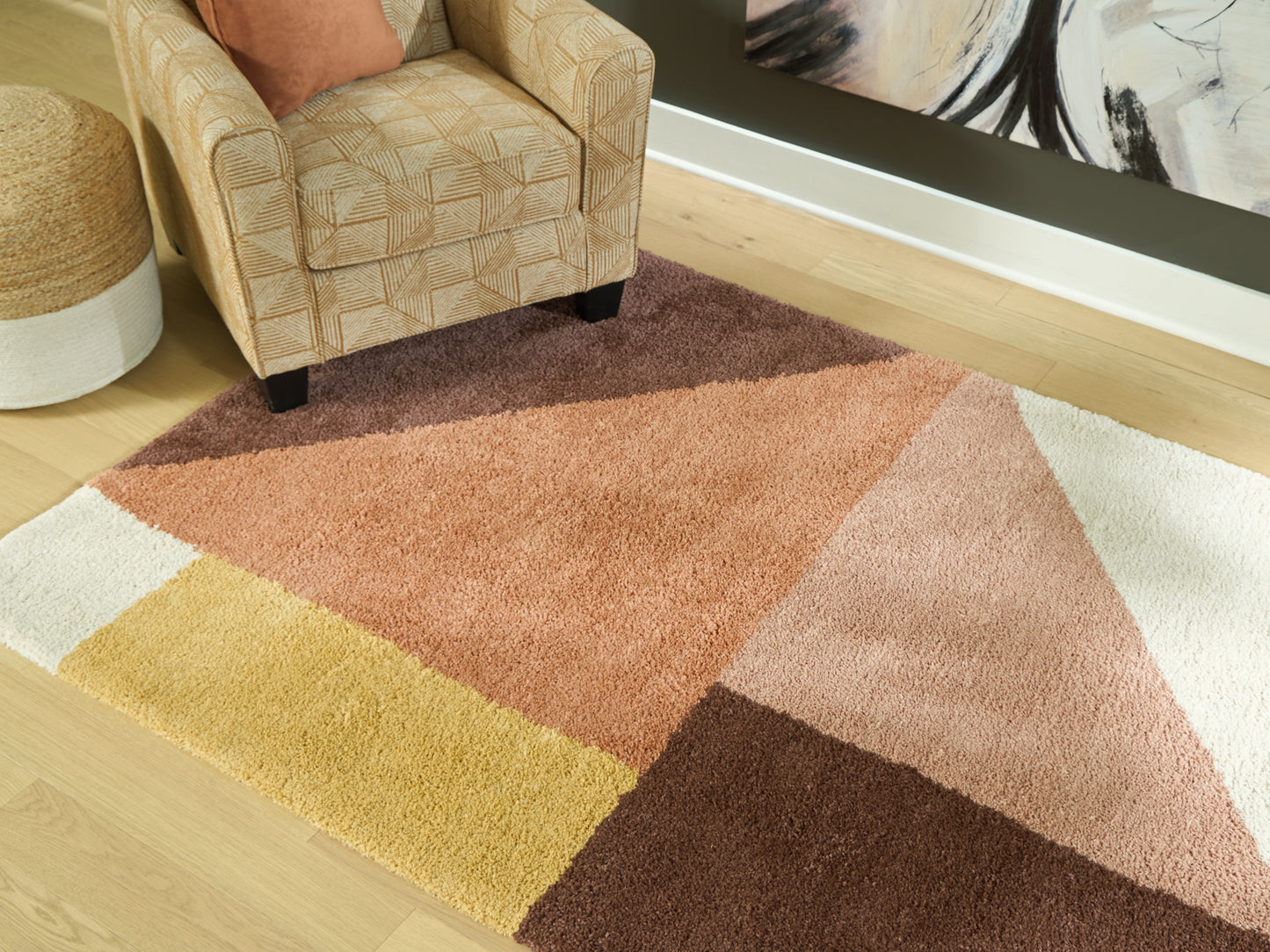Orange Furniture Outlet - Ashley Furniture - Gailmore Rug - 8' x 10' Rug / Cream/Pink/Ocher - R407171