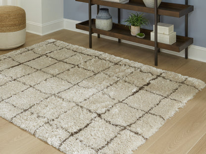Orange Furniture Outlet - Ashley Furniture - Wrenlow Rug - 8' x 10' Rug / Cream/Brown - R407211