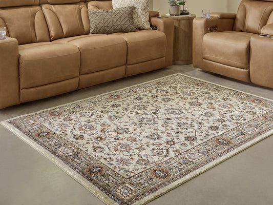 Orange Furniture Outlet - Ashley Furniture - Beritham Rug - Large Rug / Blue/Brown/Beige - R407261