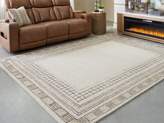 Orange Furniture Outlet - Ashley Furniture - Idaman Rug - Medium Rug / Taupe/Brown - R407292