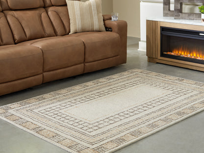 Orange Furniture Outlet - Ashley Furniture - Idaman Rug - Medium Rug / Taupe/Brown - R407292
