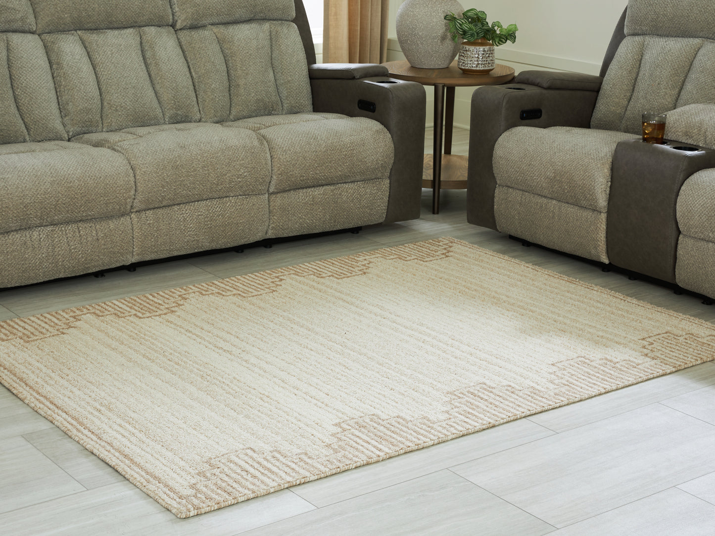 Orange Furniture Outlet - Ashley Furniture - Emorymore Rug - Medium Rug / Brown/Beige - R407302