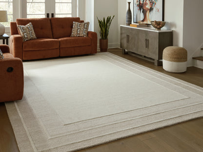 Orange Furniture Outlet - Ashley Furniture - Teelgan Rug - Extra Large Rug / Ivory/Tan - R407310