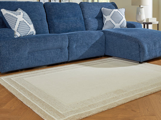 Orange Furniture Outlet - Ashley Furniture - Teelgan Rug - Extra Large Rug / Ivory/Tan - R407310