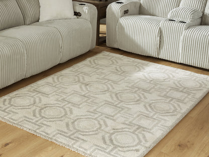 Orange Furniture Outlet - Ashley Furniture - Maconville Rug - Large Rug / Ivory/Gray - R407321