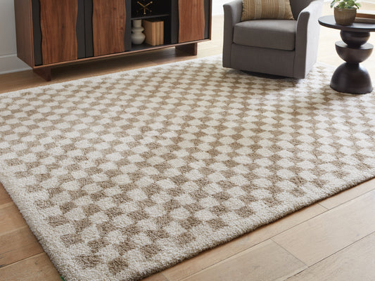 Orange Furniture Outlet - Ashley Furniture - Karamen Rug - Medium Rug / Taupe/Ivory - R407342