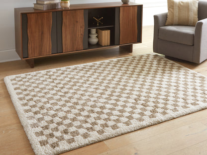 Orange Furniture Outlet - Ashley Furniture - Karamen Rug - Medium Rug / Taupe/Ivory - R407342