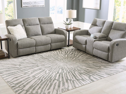 Orange Furniture Outlet - Ashley Furniture - Verland Rug - Washable 7'6" x 9'6" Area Rug / Gray/White - R407431