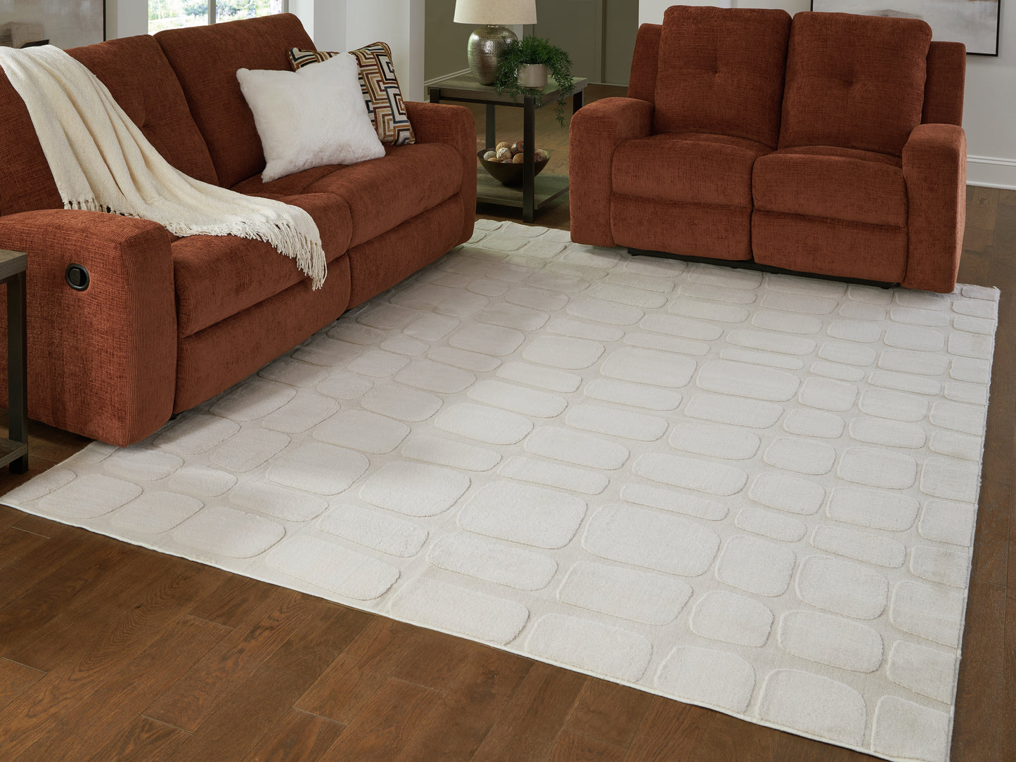 Orange Furniture Outlet - Ashley Furniture - Malvinsboro Rug - Washable 8' x 10' Area Rug / Sandstone - R407441