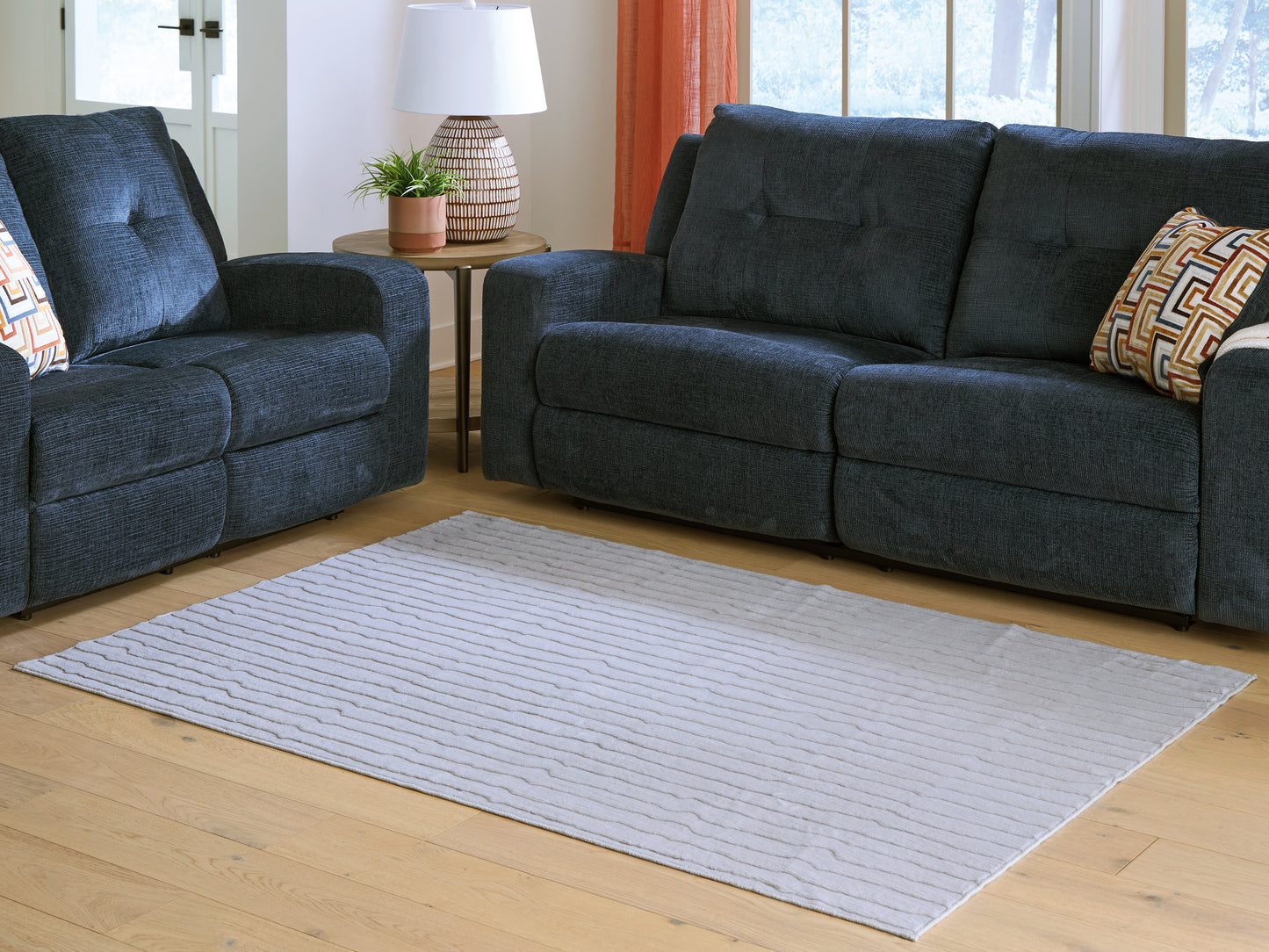 Orange Furniture Outlet - Ashley Furniture - Worthley Rug - Washable 5' x 7' Area Rug / Gray - R407452