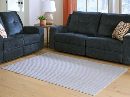Orange Furniture Outlet - Ashley Furniture - Worthley Rug - Washable 5' x 7' Area Rug / Gray - R407452