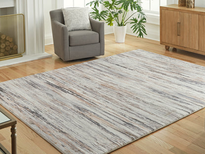 Orange Furniture Outlet - Ashley Furniture - Nace Rug - 7'6" x 9'6" Area Rug / Gray/Brown/White - R407471