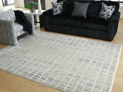 Orange Furniture Outlet - Ashley Furniture - Turinwith Rug - 7'10" x 9'10" Area Rug / Ivory/Black - R407551