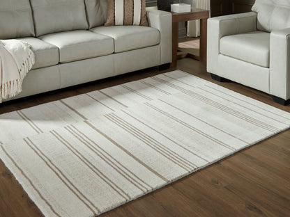 Orange Furniture Outlet - Ashley Furniture - Gadence Rug - 5' x 7' Area Rug / Ivory/Tan - R407642