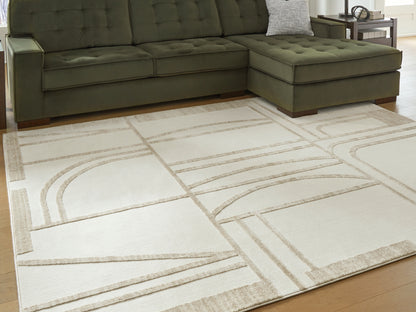 Orange Furniture Outlet - Ashley Furniture - Farongrove Rug - 7'10" x 10' Area Rug / Ivory/Beige - R407671