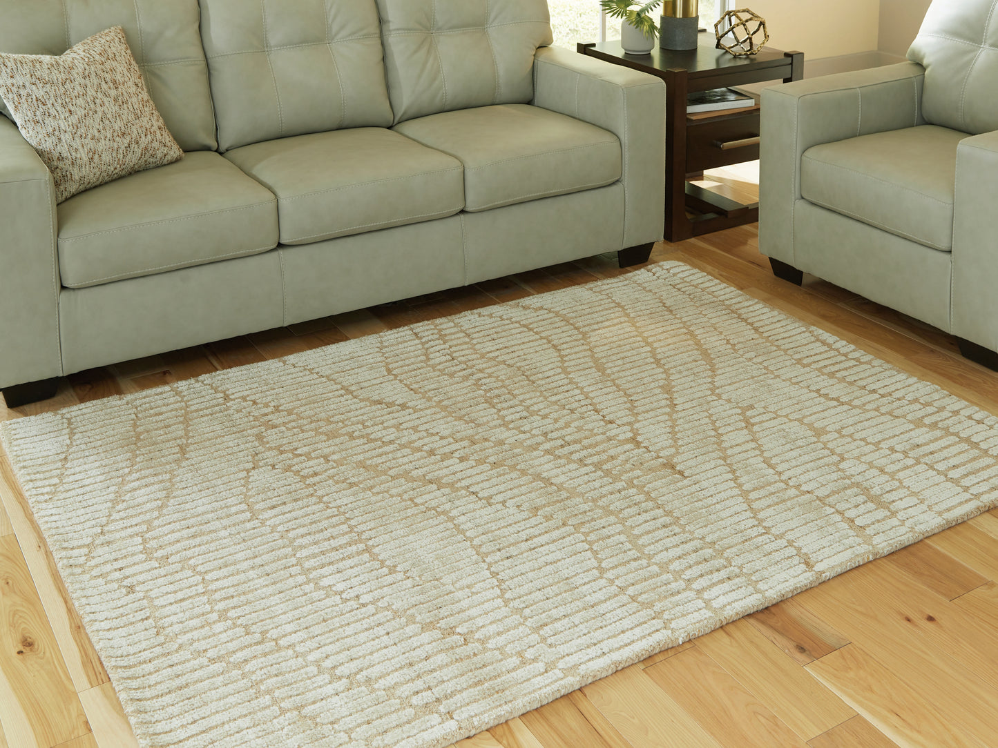 Orange Furniture Outlet - Ashley Furniture - Jaseena Rug - 5' x 7' Area Rug / Beige/Tan - R407722