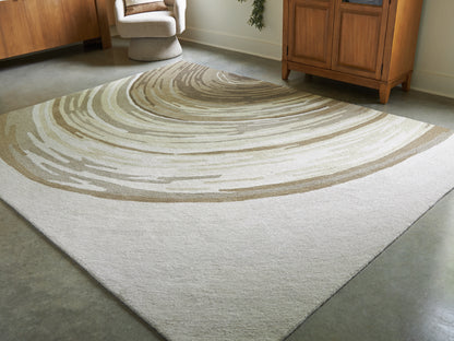 Orange Furniture Outlet - Ashley Furniture - Rizwana Rug - 7'6" x 10' Area Rug / Ivory/Brown/Gray - R407761