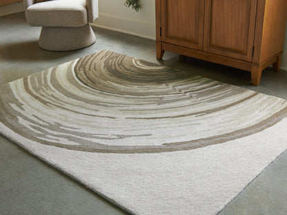 Orange Furniture Outlet - Ashley Furniture - Rizwana Rug - 5' x 7' Area Rug / Ivory/Brown/Gray - R407762