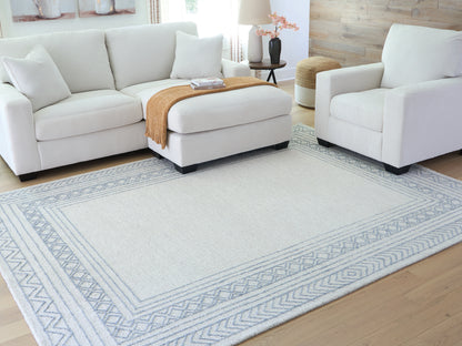 Orange Furniture Outlet - Ashley Furniture - Azelhurst Rug - 7'8" x 10' Area Rug / Blue/Ivory/Gray - R407851