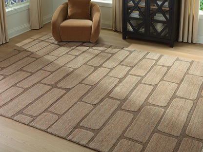 Orange Furniture Outlet - Ashley Furniture - Orest Rug - Extra Large Rug / Brown - R407980