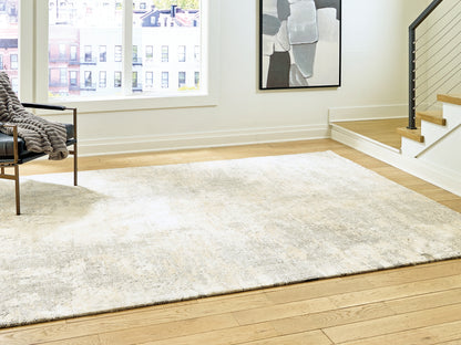 Orange Furniture Outlet - Ashley Furniture - Raif Rug - Large Rug / Gray/White/Cream - R408081