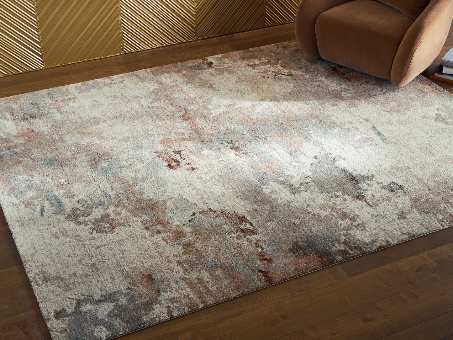 Orange Furniture Outlet - Ashley Furniture - Jadenburg Rug - Large Rug / Cream/Gray/Sienna - R408121