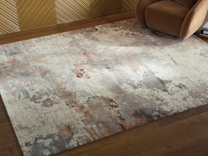 Orange Furniture Outlet - Ashley Furniture - Jadenburg Rug - Large Rug / Cream/Gray/Sienna - R408121