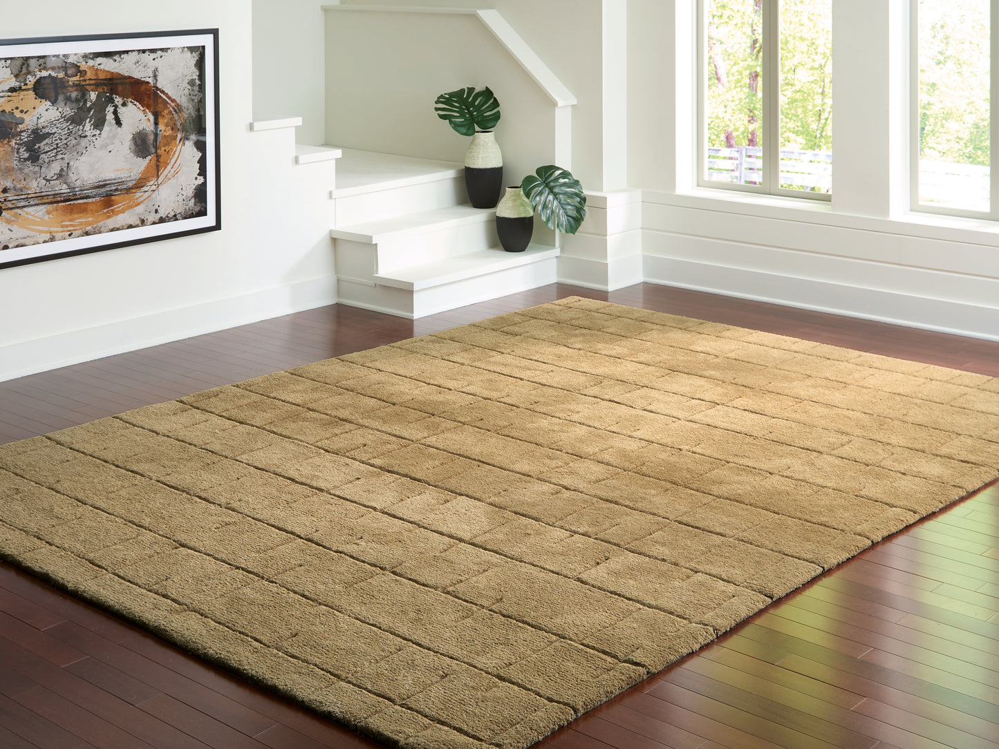 Orange Furniture Outlet - Ashley Furniture - Luzmont Rug - Extra Large Rug / Golden Brown - R408370