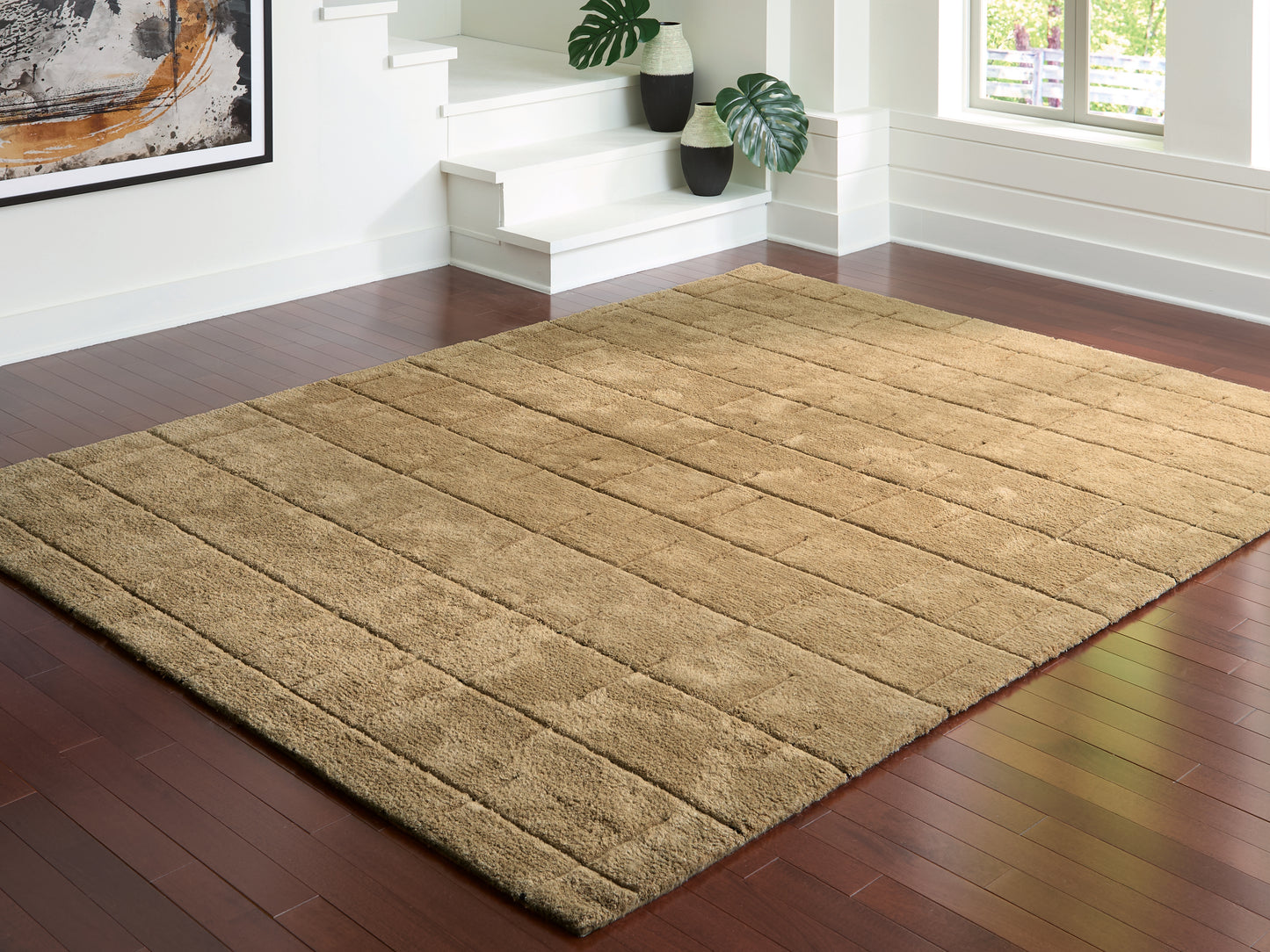 Orange Furniture Outlet - Ashley Furniture - Luzmont Rug - Large Rug / Golden Brown - R408371