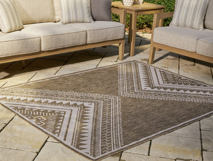 Orange Furniture Outlet - Ashley Furniture - Dunsler Rug - 8' x 10' Rug / Brown/Cream - R900011