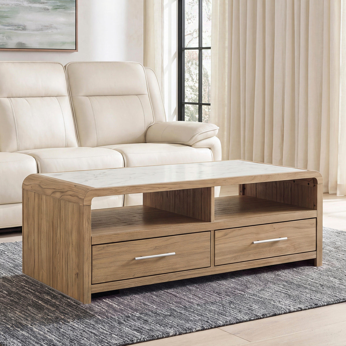 Orange Furniture Outlet - Ashley Furniture - Dovander Coffee Table - Rectangular Cocktail Table - T1121-1