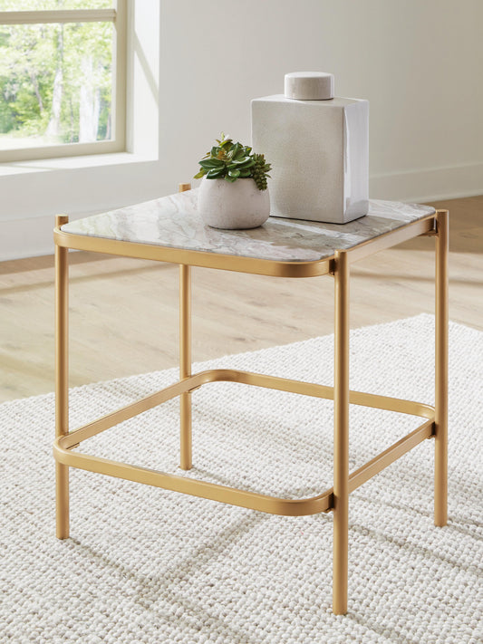 Orange Furniture Outlet - Ashley Furniture - Manor Stone End Table - Square End Table - T312-2