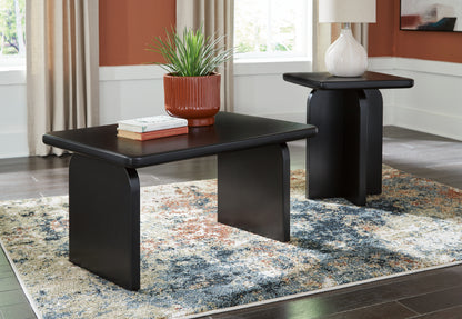 Orange Furniture Outlet - Ashley Furniture - Mitchalli Table (Set of 2) - Occasional Table Set (Set of 2) / Black - T313-12