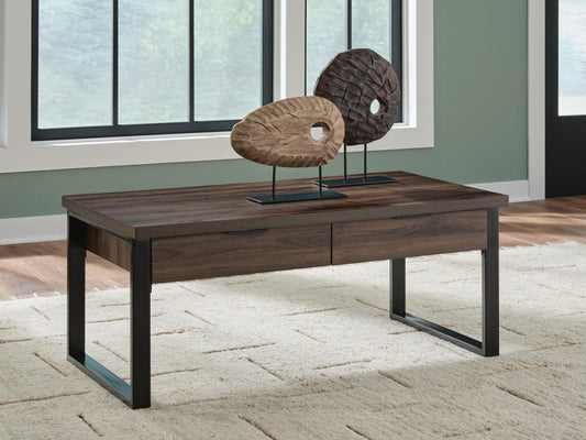 Orange Furniture Outlet - Ashley Furniture - Wickman Falls Coffee Table - Rectangular Cocktail Table - T318-1