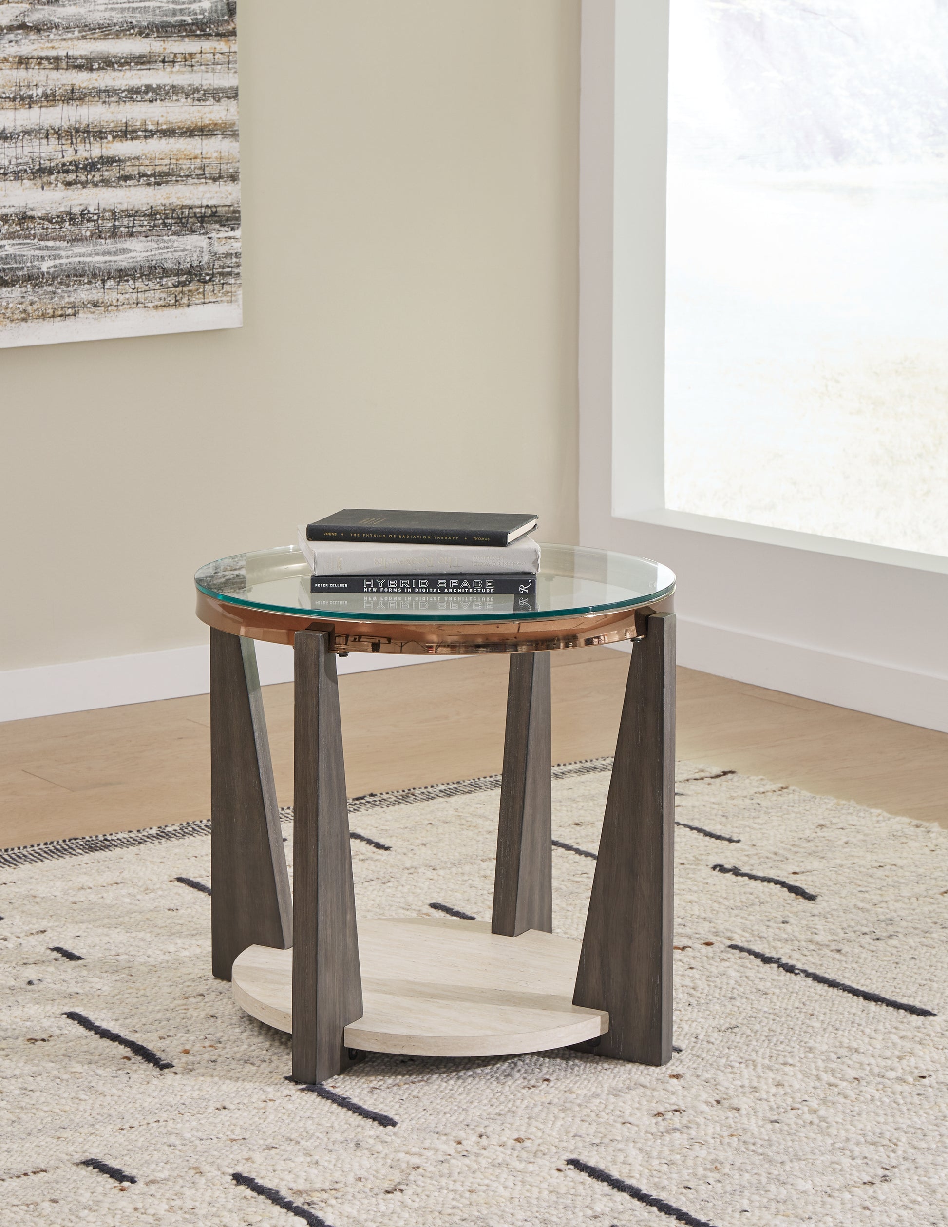 Orange Furniture Outlet - Ashley Furniture - Frazwa End Table - Round End Table / Multi - T432-6