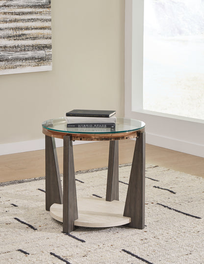 Orange Furniture Outlet - Ashley Furniture - Frazwa End Table - Round End Table / Multi - T432-6