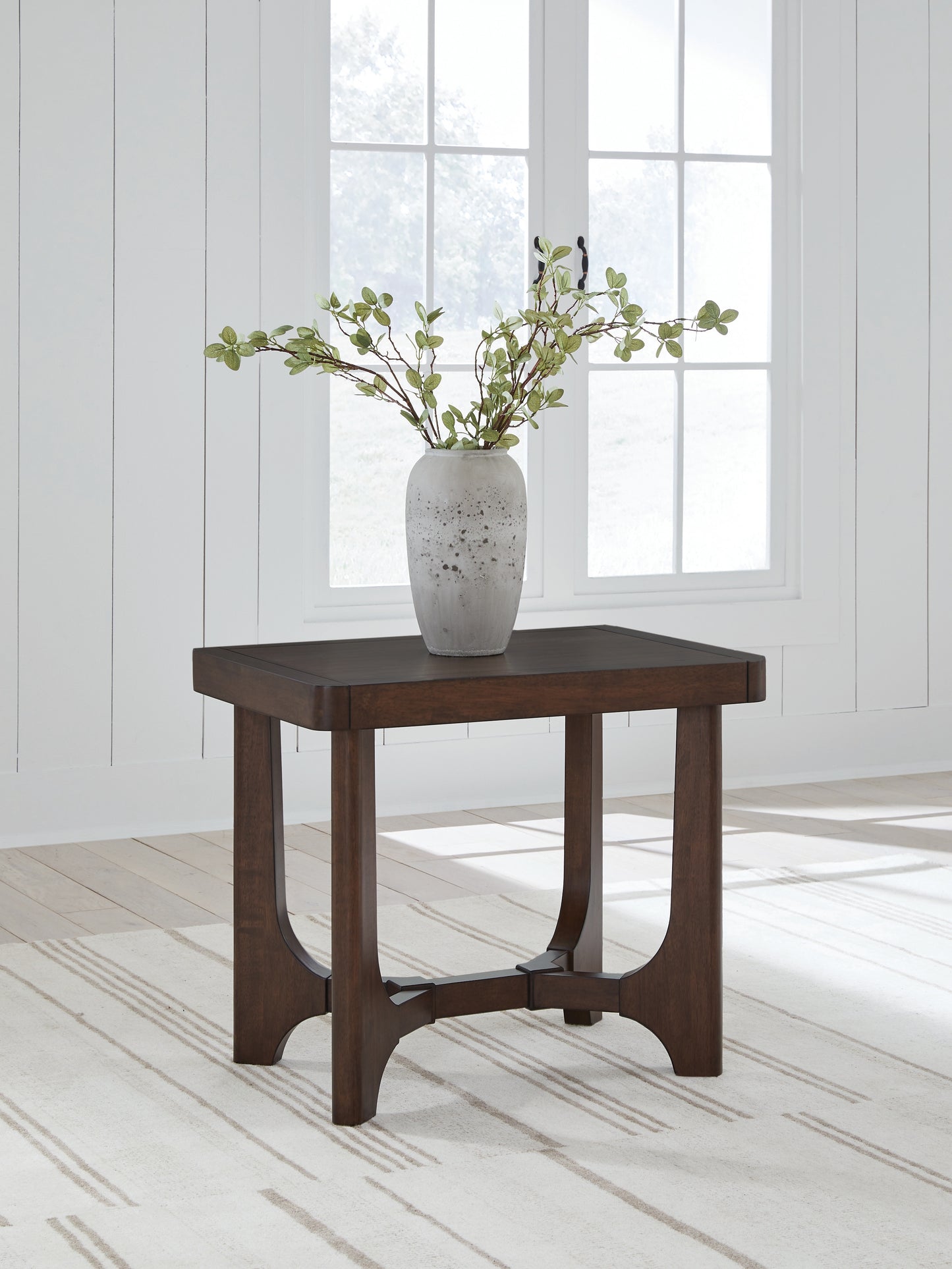 Orange Furniture Outlet - Ashley Furniture - Korestone End Table - Rectangular End Table / Dark Brown - T438-3