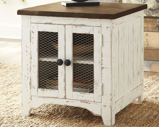Orange Furniture Outlet - Ashley Furniture - Wystfield End Table - Rectangular End Table / White/Brown - T459-3